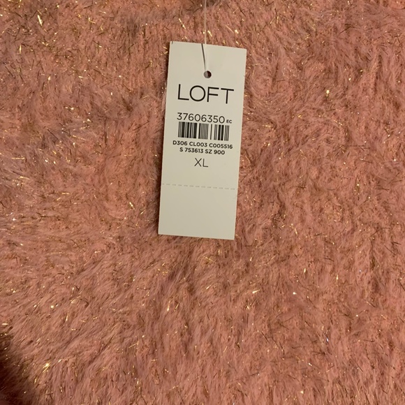 Loft XL Fuzzy Shimmer Sweater - Picture 5 of 6